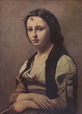 Jean Baptiste Camille  Corot La femme a la perle (mk11) oil painting picture